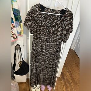 Madewell Navy Floral Dress L